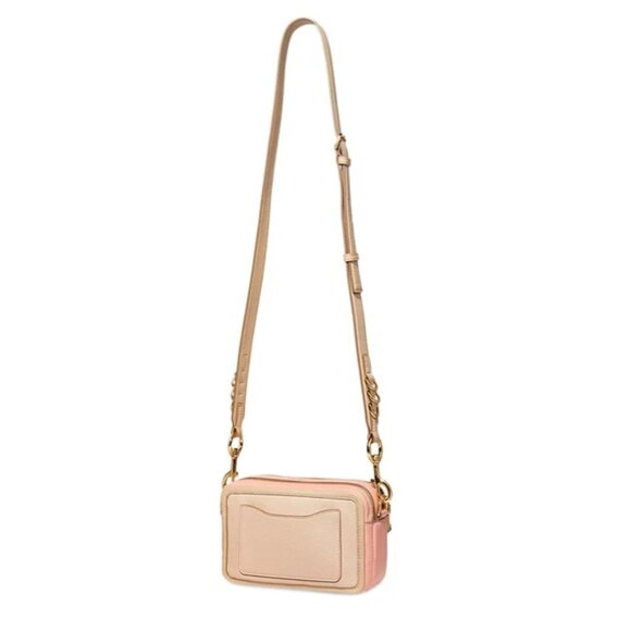 NWT Marc Jacobs Softshot Color Blocked Leather Crossbody (Apricot Beige Multi) - Picture 5 of 16